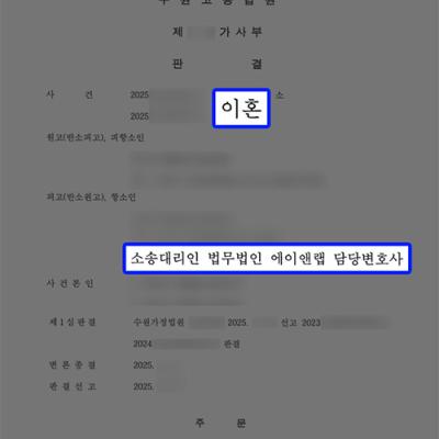 [이혼] 이혼소송 항소심에서 유책배우자임에도 면접교섭권 확대 이끌어내